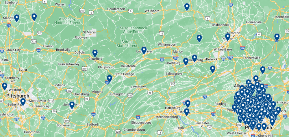 Service area map